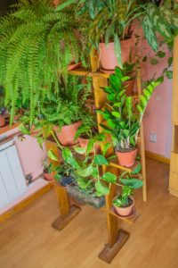 dreveny stojan na kvety